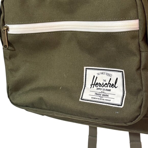 Herschel Pop Quiz Backpack, Green/White, Classic 22L - Picture 9 of 12